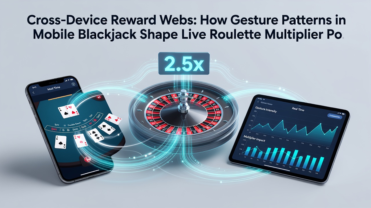Visualisierung von Datenflüssen zwischen mobilen Gesten und Roulette-Multiplikatoren