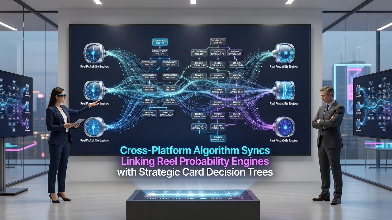 Illustration der Datenflüsse zwischen Reel-Engines und Card-Decision-Trees in Echtzeit
