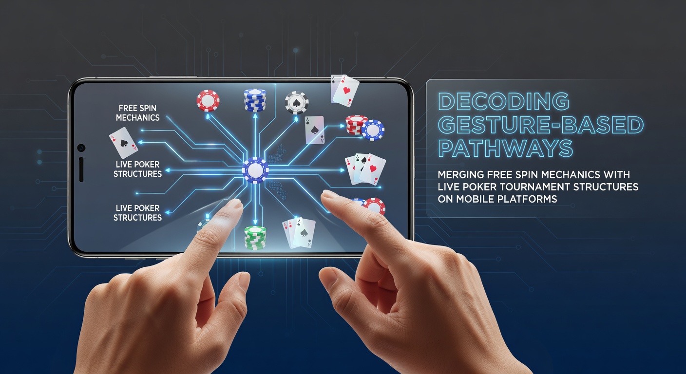 Darstellung gestenbasierter Übergänge zwischen mobilen Freispiel-Elementen und Live-Poker-Turnieren