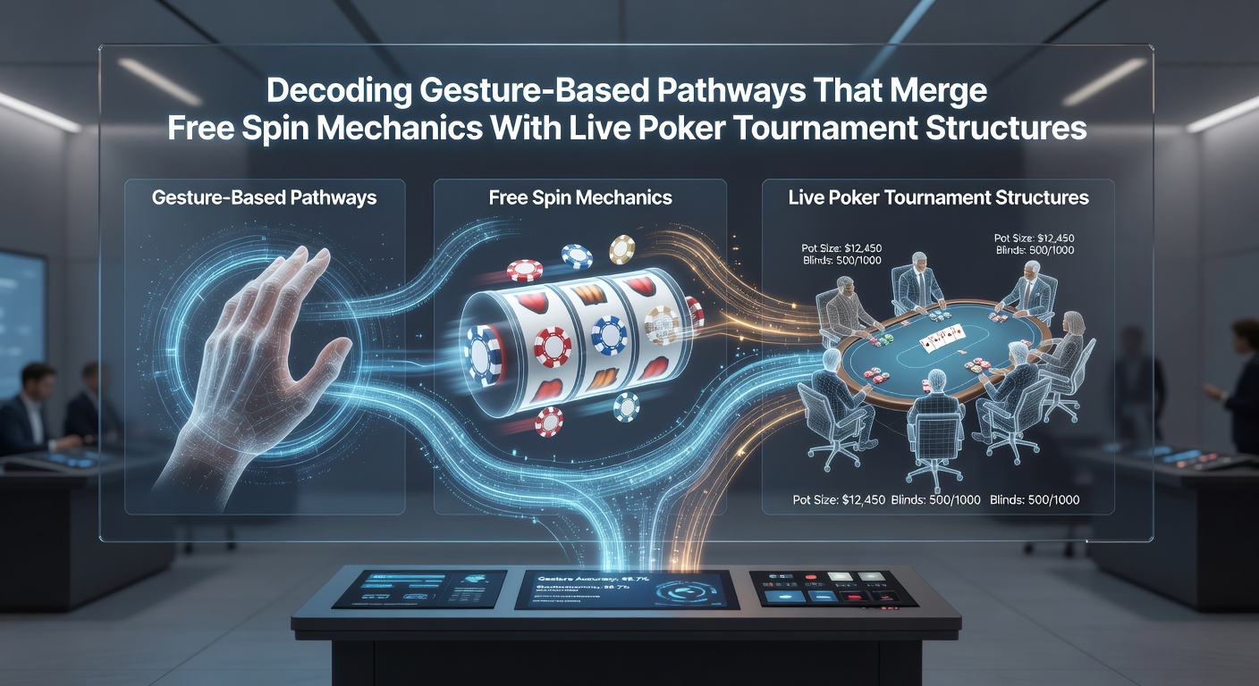 Mobile Schnittstelle zeigt Gestensteuerung zwischen Freispielen und Poker-Turnieren