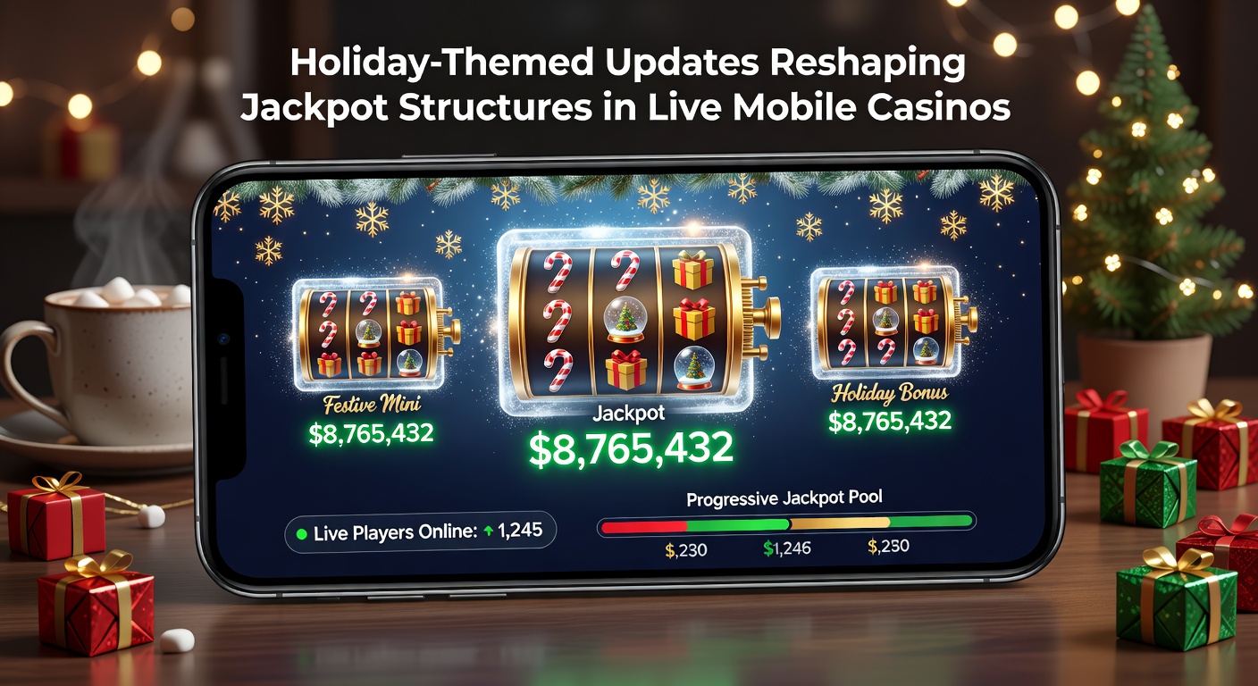 Live-Mobile-Casino mit festlichen Jackpot-Animationen und mobilen Nutzern