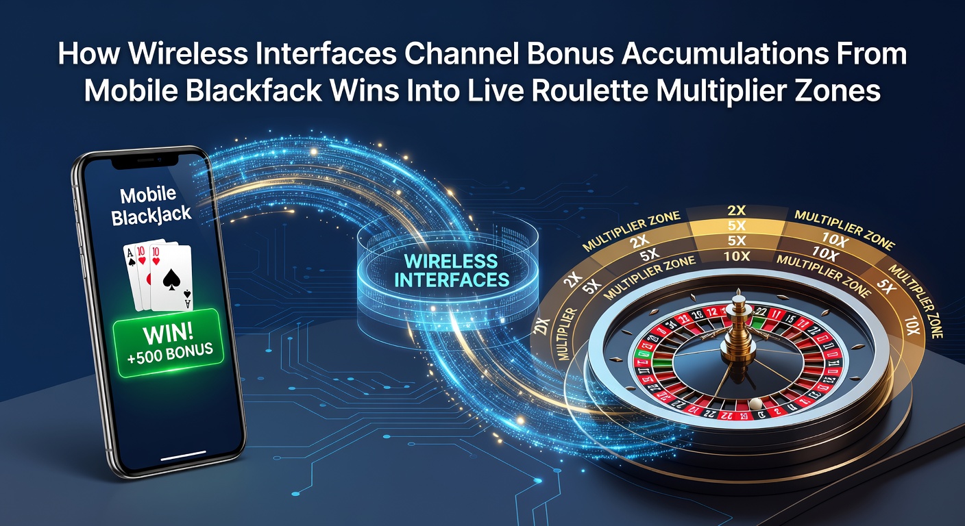 Darstellung einer drahtlosen Schnittstelle zwischen mobilen Blackjack-Spielen und Live-Roulette-Tischen in einem Casino-System