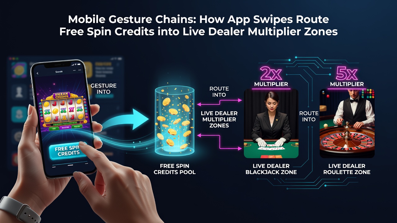 Illustration der Weiterleitung von Credits in Poker-Preispools via Gesten