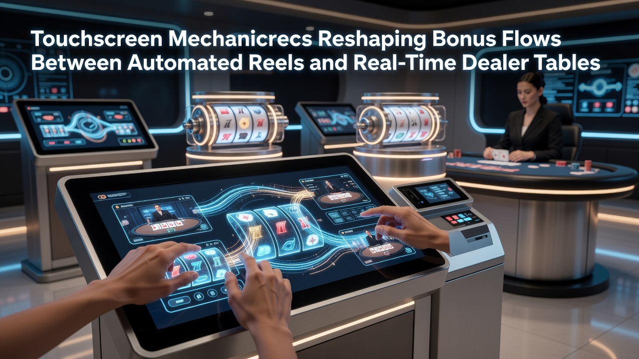 Touchscreen-Interaktionen bei der Verbindung von Slot-Walzen und Live-Dealer-Tischen